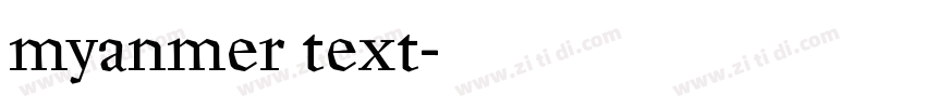 myanmer text字体转换